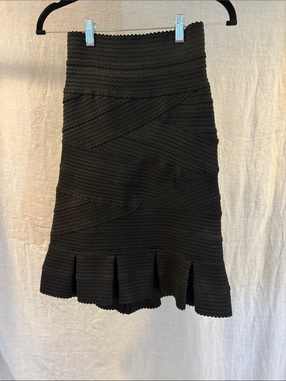 Girls from Savoy/Anthro Bandage Pencil Skirt with Flared Hem size XS